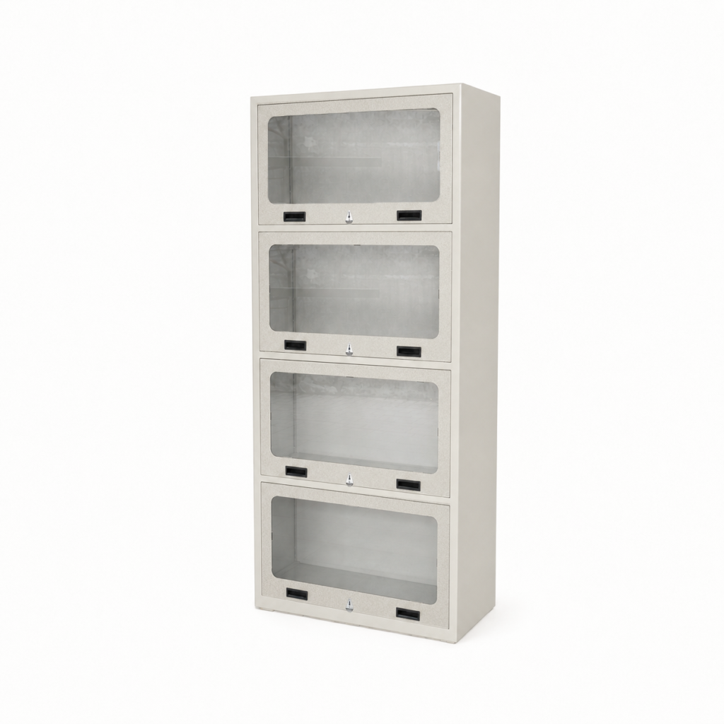Bookshelf - 4 Compartment with Glass
