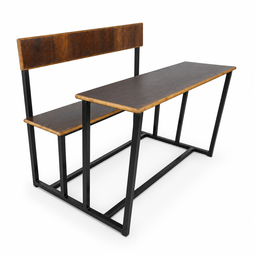 School Benches with MS Frame Wooden Top